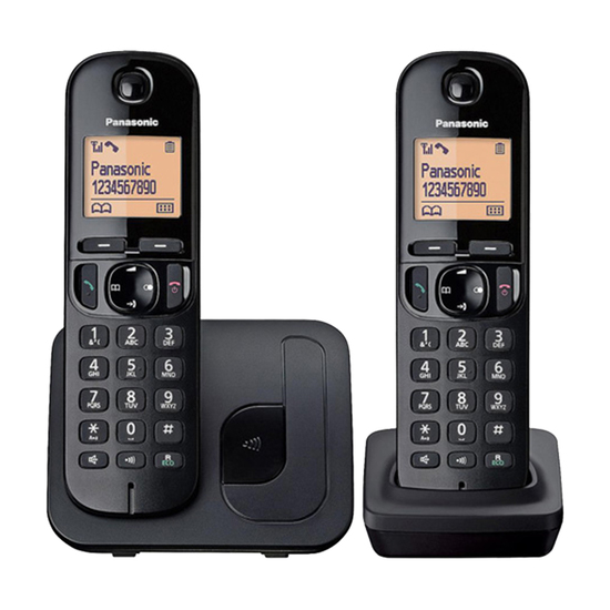 Fiksni telefon Panasonic KX-TGC212FXB, Bežični, Crna