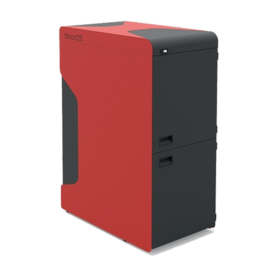 Kotao Alfa Plam WOOD 25, Crna / crvena, 25 kW