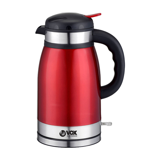 Outlet električni bokal Vox WK 1622-1, 1.5 l, 1630 W, Crvena