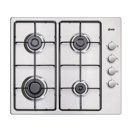Outlet Ugradna ploča Vox EBG 400 GIX, 7.5 kW, Inox, Plinska