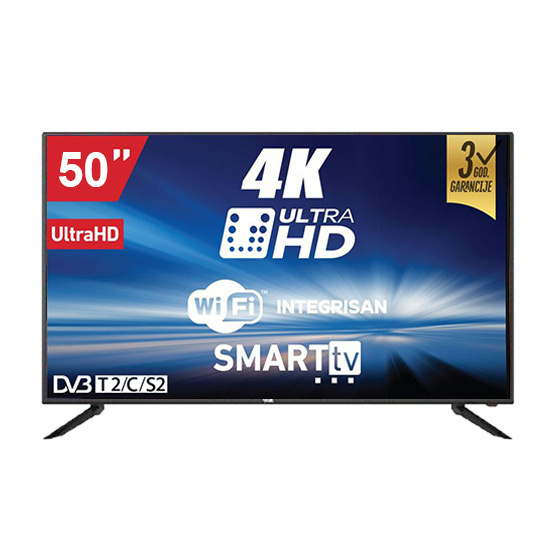 Televizor LED Vox 50ADS314B, 50''(127 cm), 3840 x 2160 Ultra HD 4K, Smart