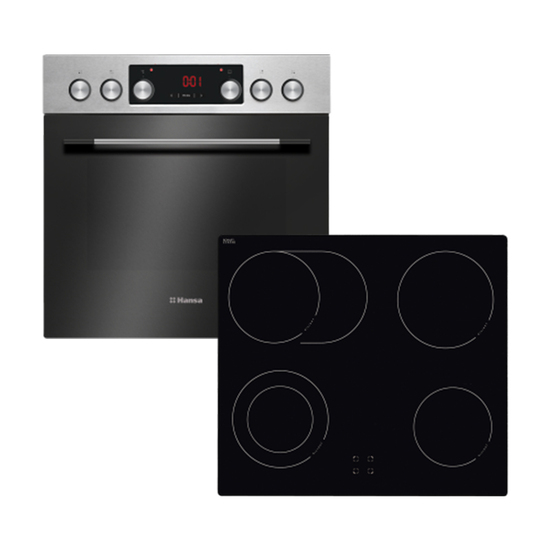 Ugradni set Hansa BCCI 64561, 65 l, 6.7 kW, Inox / Crna